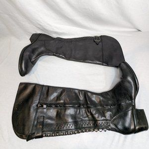 Vince Camuto Studded Black Over the Knee Boots